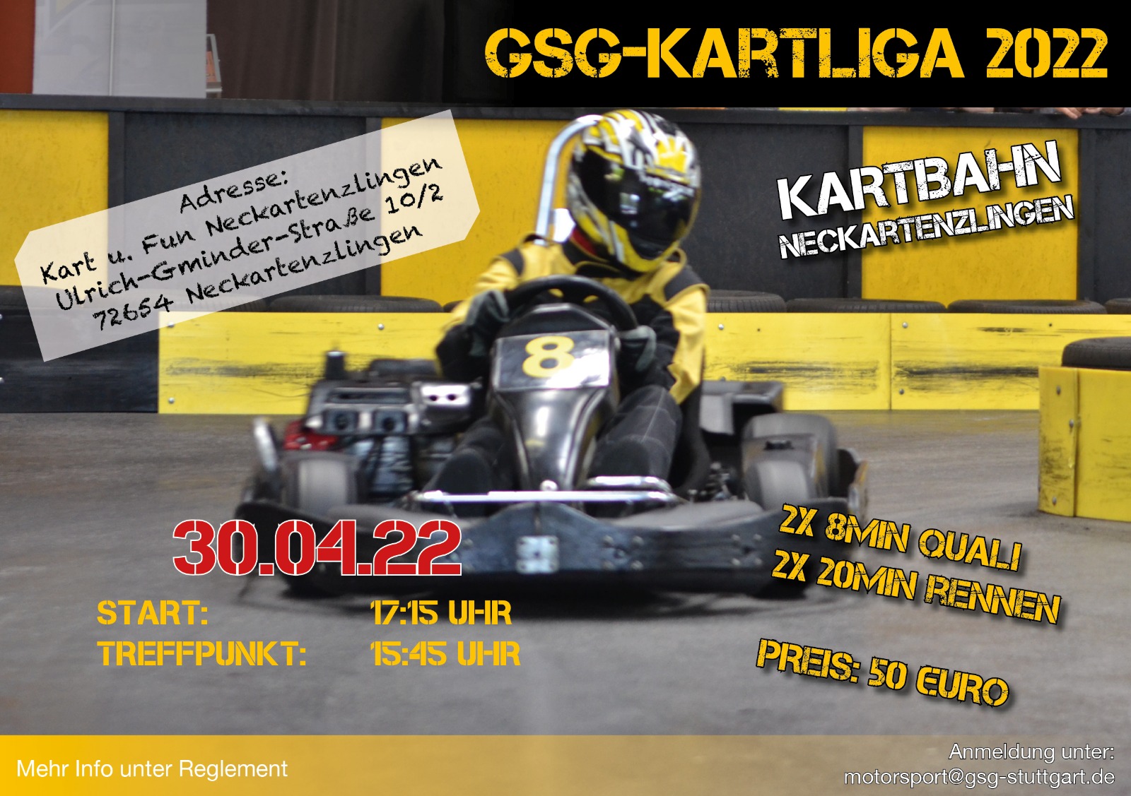 Mehr über den Artikel erfahren Kartliga 2022 2. Rennen in Neckartenzlingen