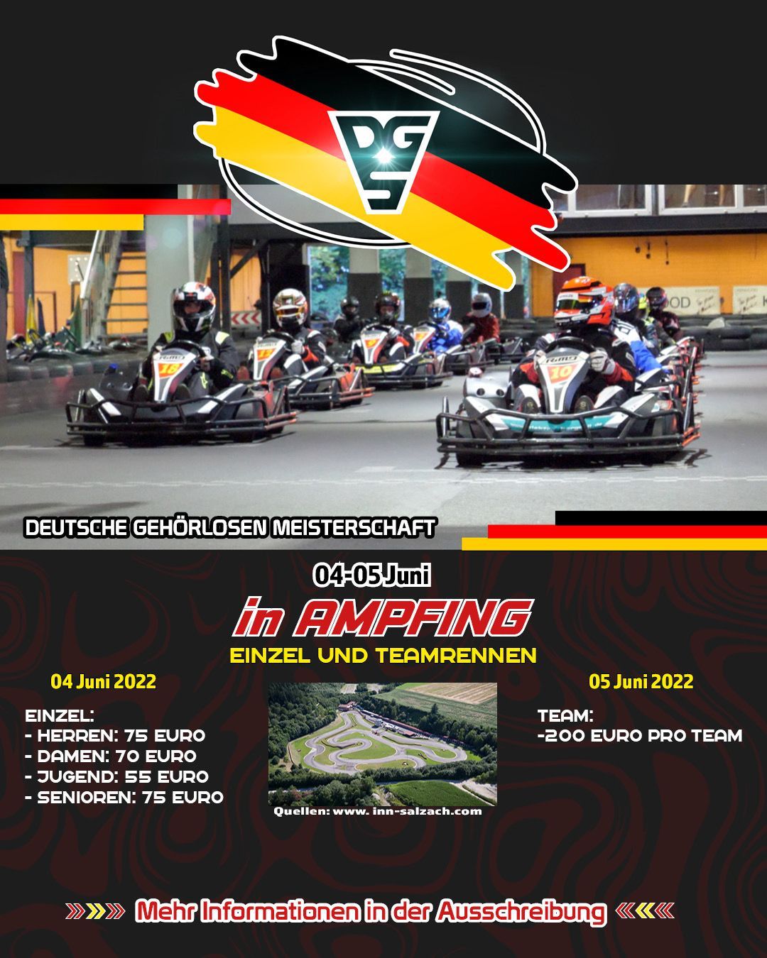 Read more about the article DGM-Kart Outdoor Einzel und Teamrennen Ampfing 04.06.2022 – 05.06.2022