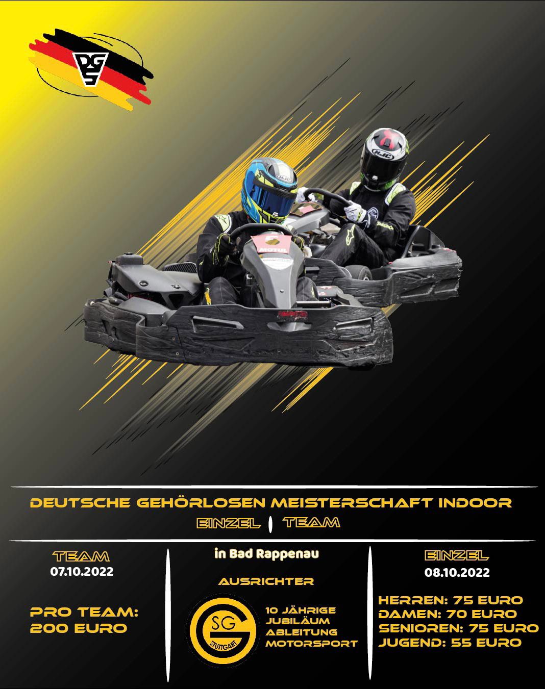 Mehr über den Artikel erfahren DGM-Kart Indoor Einzel und Teamrennen Bad Rappenau 07.10.2022 – 08.10.2022